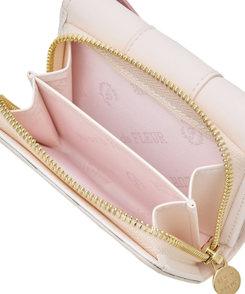Maison de FLEUR バイカラーベルトリボンミニウォレット 