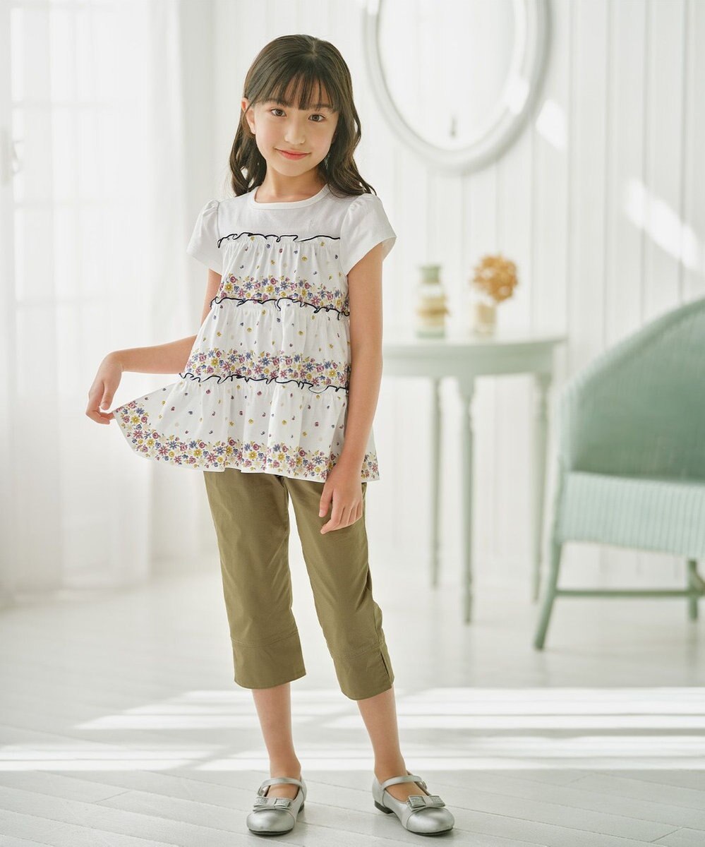 組曲 KIDS 【110-140㎝】ティアードフラワー チュニック 