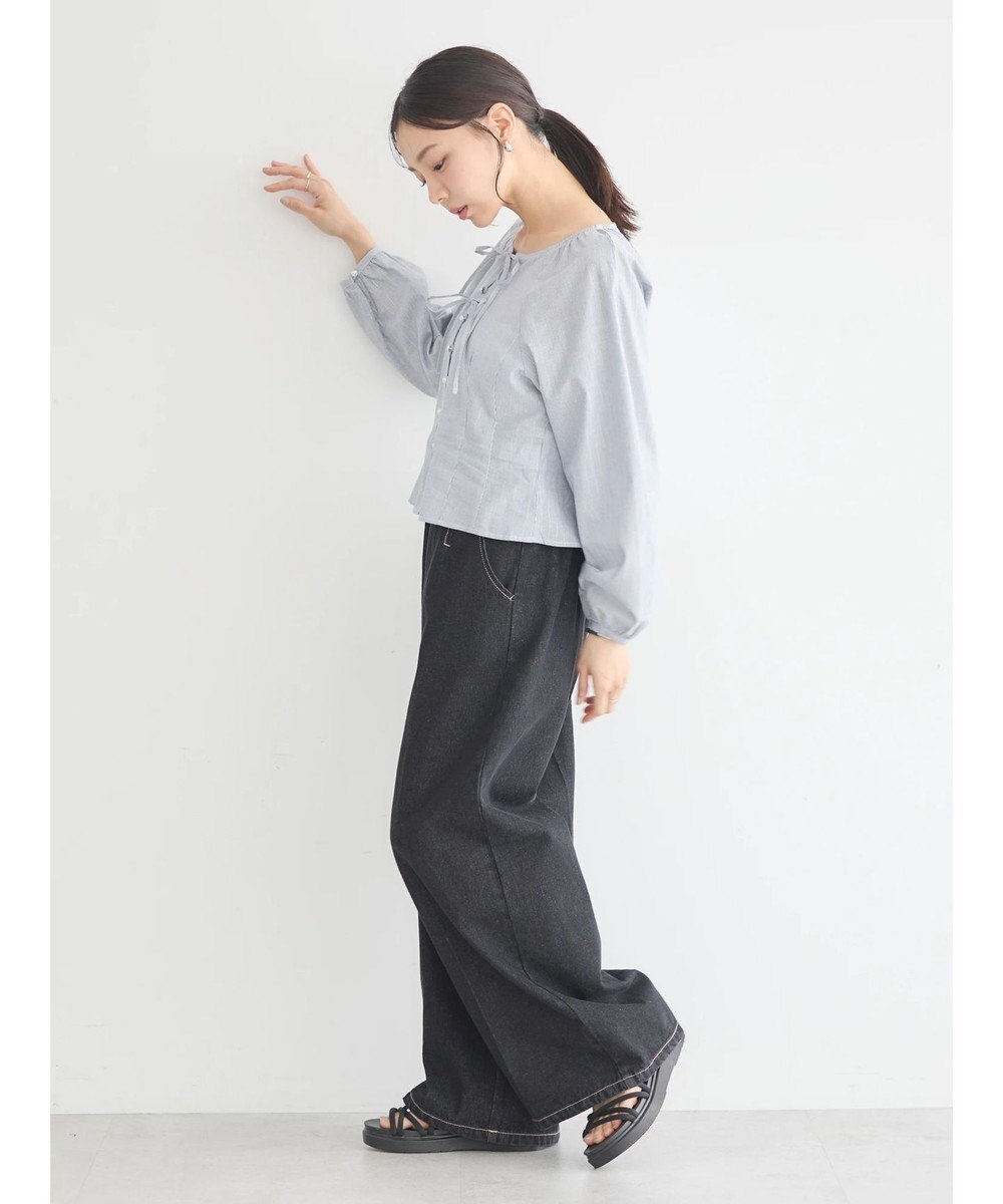 earth music&ecology フロントリボンブラウス 