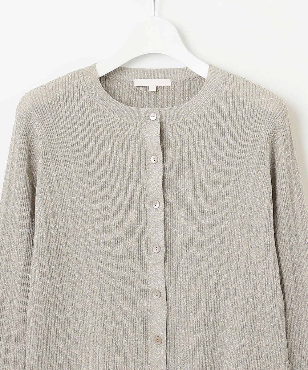 自由区 【カタログ掲載・アンサンブル対応・洗える】グリッターリブ カーディガン 