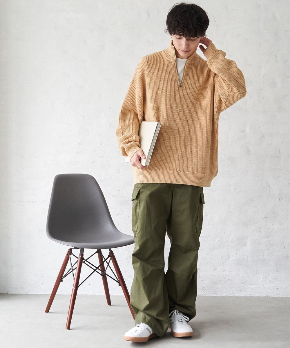 WEGO オーバーフィットハーフジッププルオーバー 