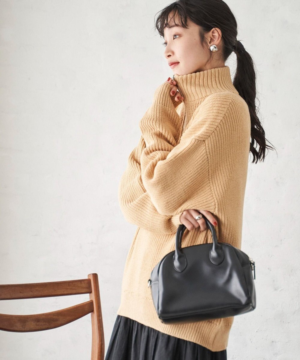 WEGO オーバーフィットハーフジッププルオーバー 