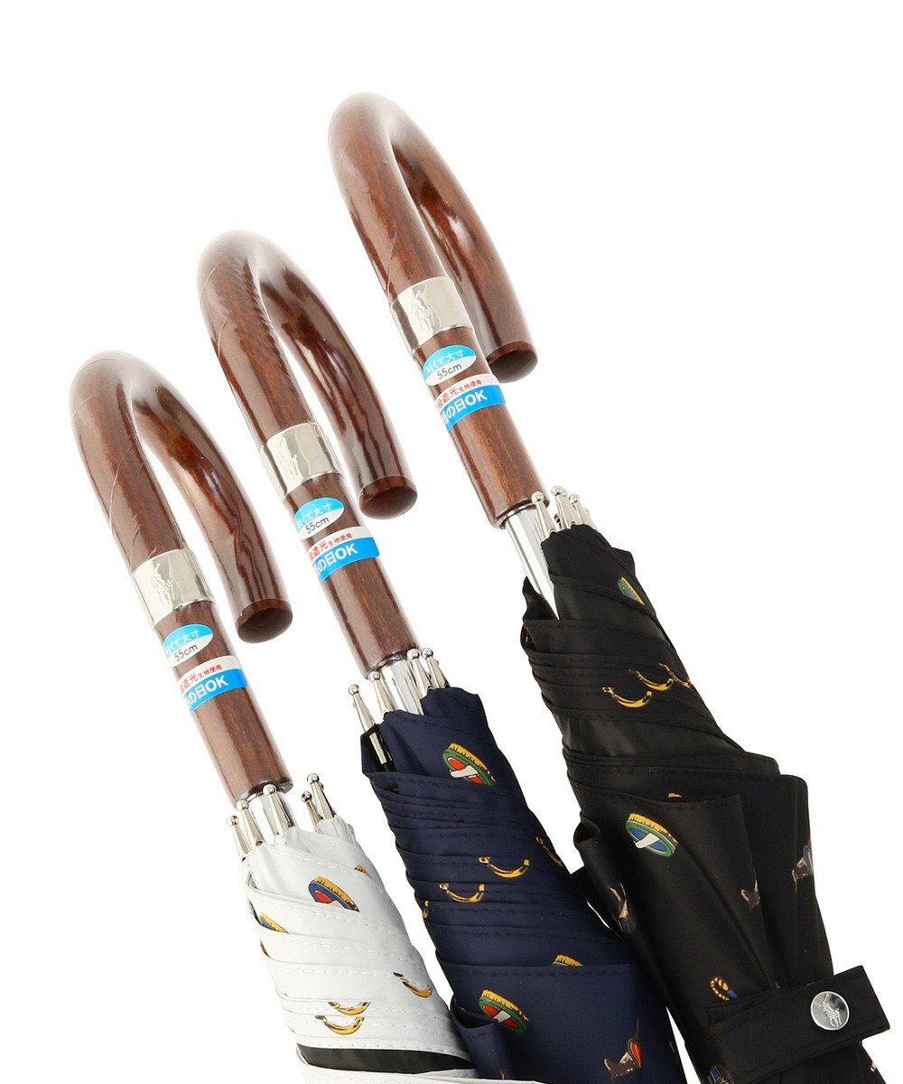 MOONBAT POLO RALPH LAUREN 晴雨兼用 長傘 馬具 ユニセックス ワイドサイズ 日傘 一級遮光 遮熱 UV 