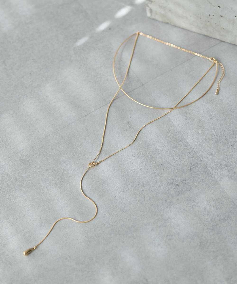 YECCA VECCA ハーフチョーカーY字ネックレス 