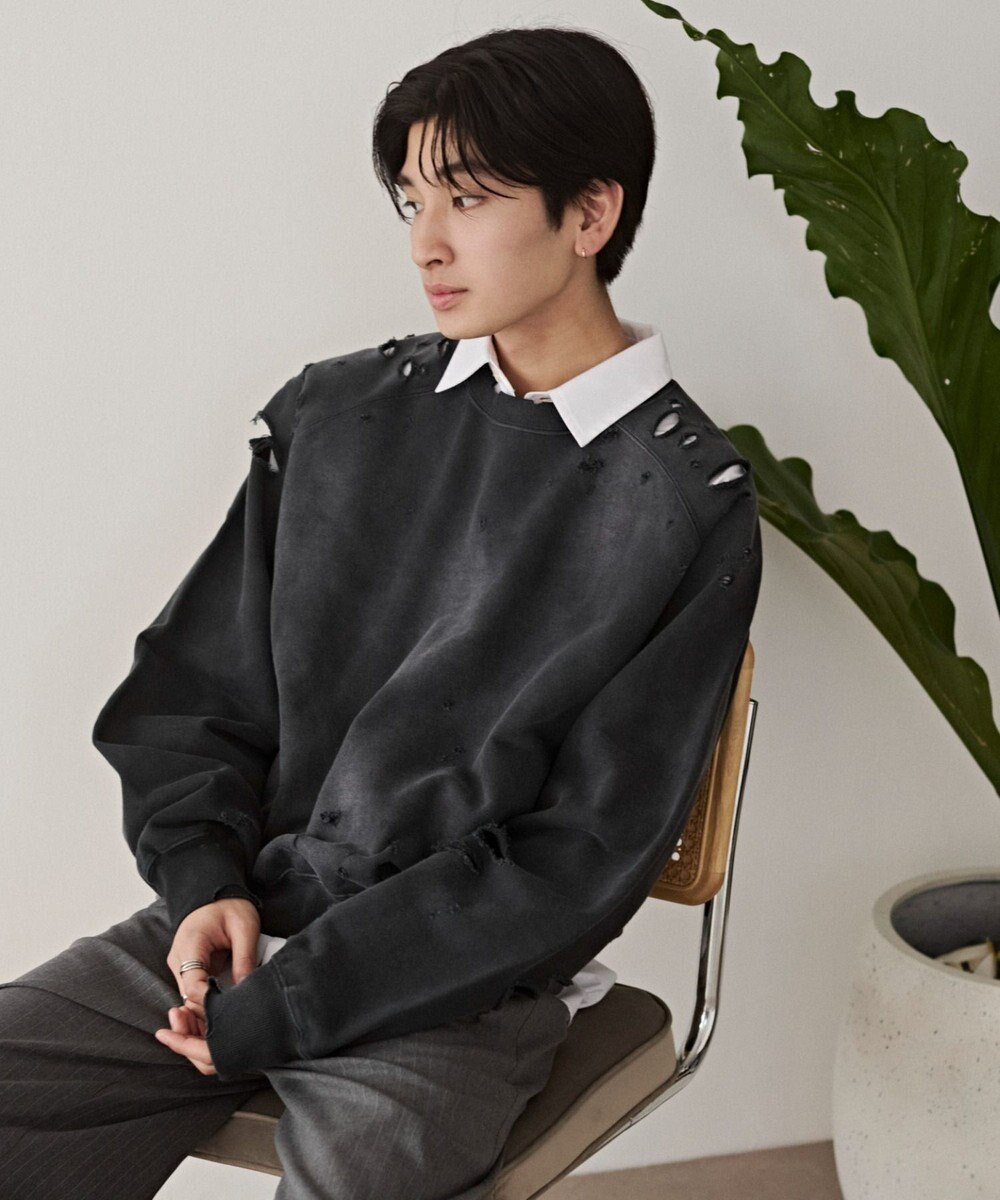 WEGO ショートダメージプルオーバー 