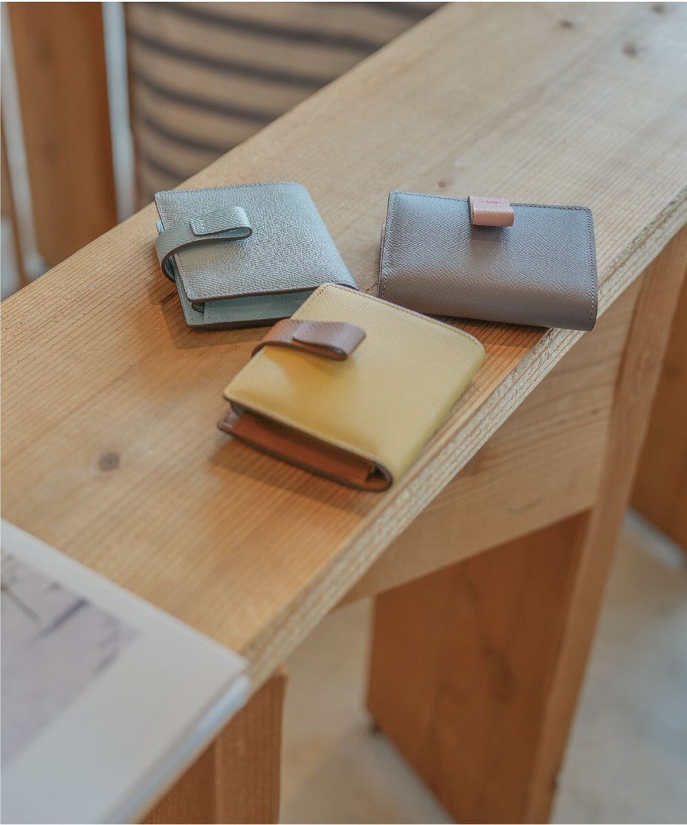 Atelier nuu 日本製 本革 バイカラーnoble 二つ折れウォレット 