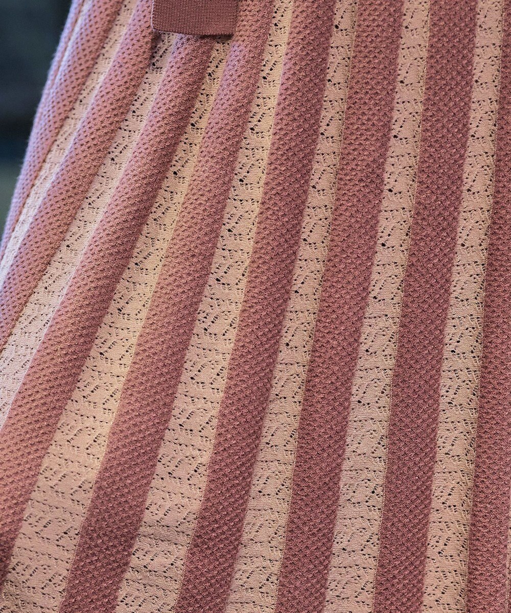 Tiaclasse 【洗える】レース編みニットフレアワンピース 