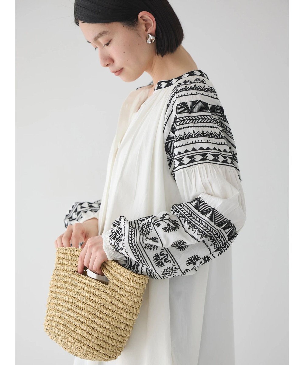 AMERICAN HOLIC インドコットン袖刺繍ワンピース 