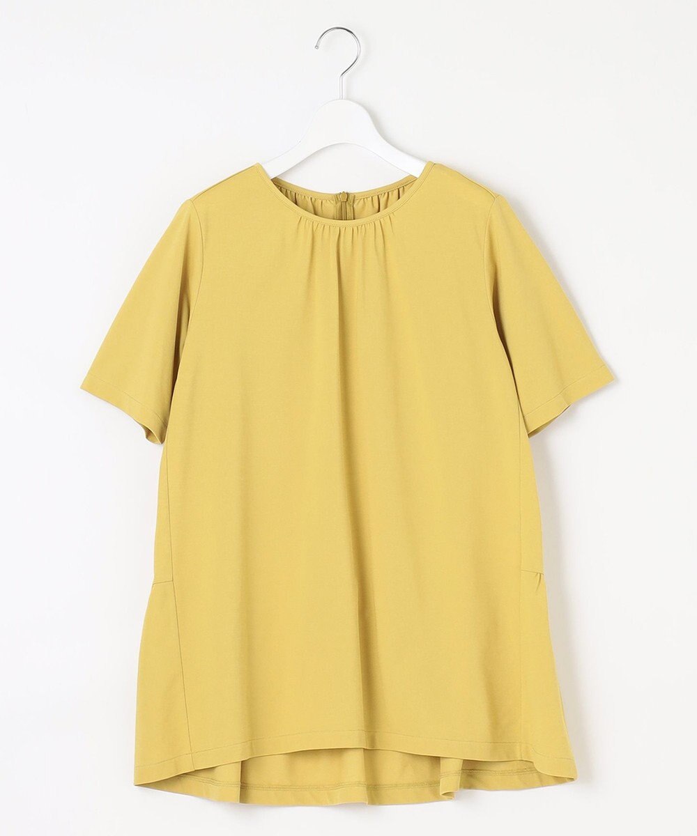 自由区 【WEB限定・洗える・XSサイズあり】ディフォームピケチュニック丈 カットソー 