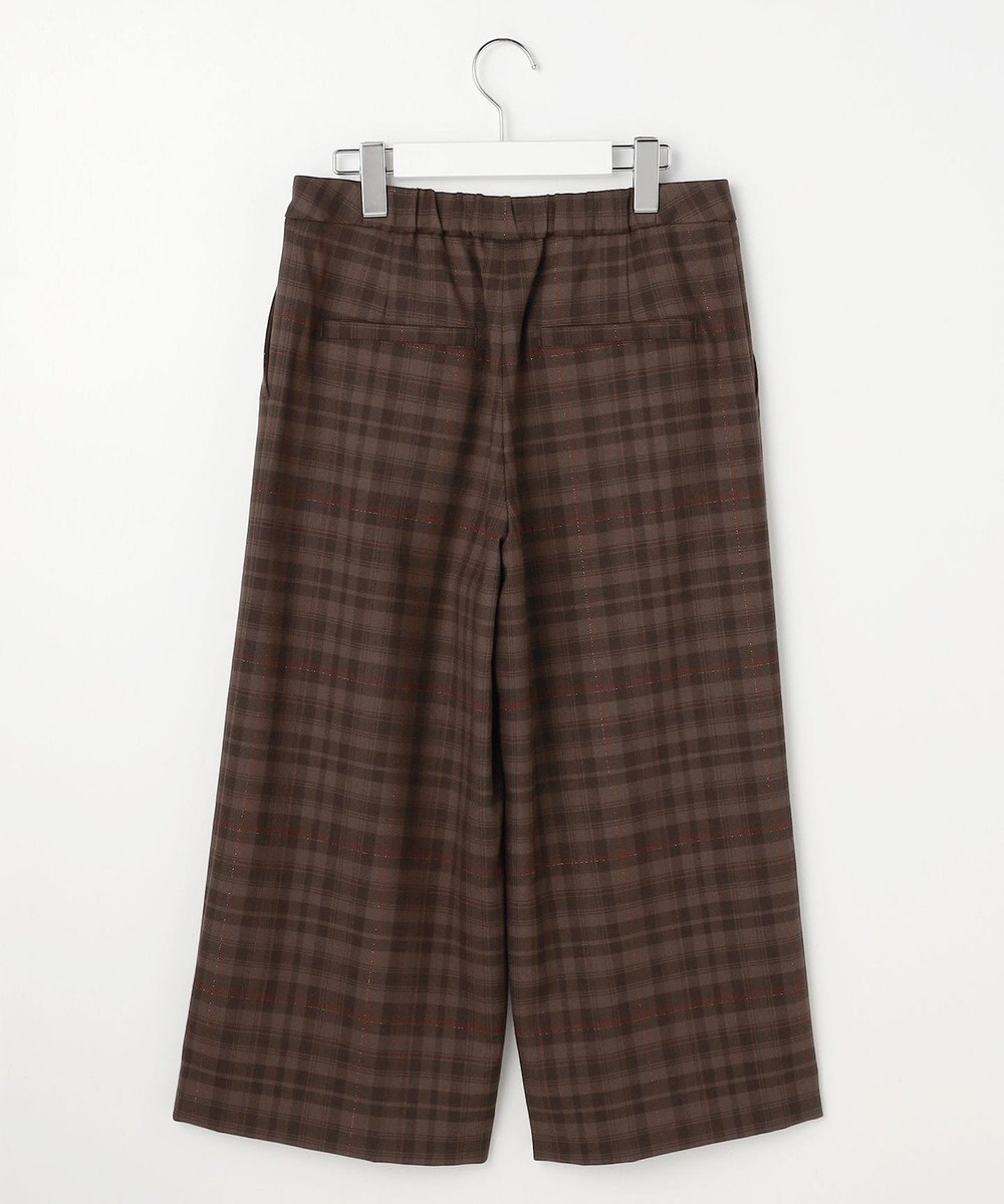 J.PRESS LADIES S milledタータンラメチェック クロップド パンツ 