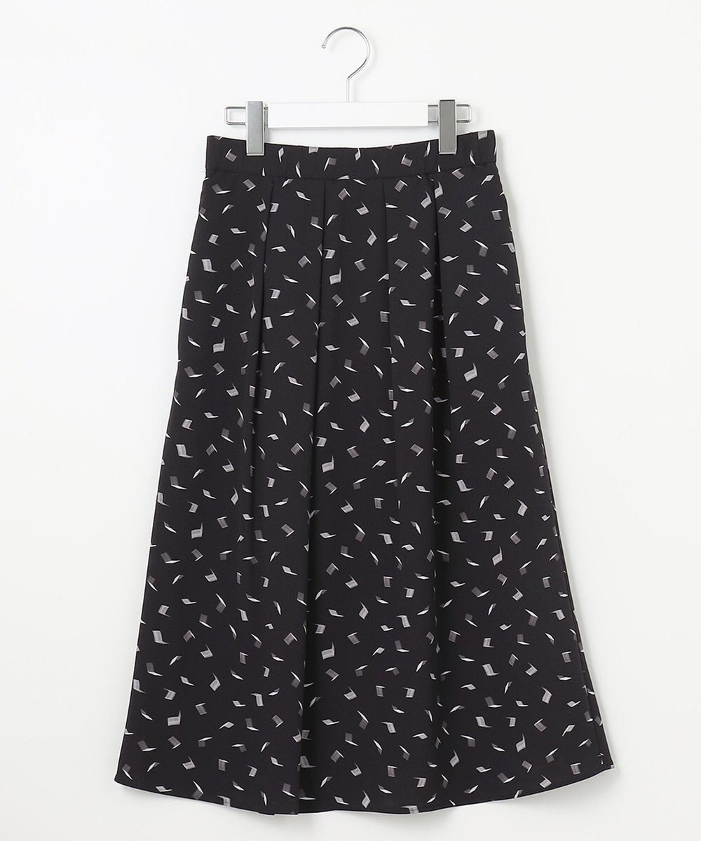 自由区 【洗える・XSサイズあり】ブラッシュドシャドープリント スカート 