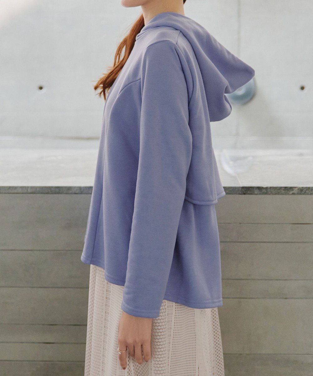 Tiaclasse 【洗える】裏毛バックフレアパーカー 