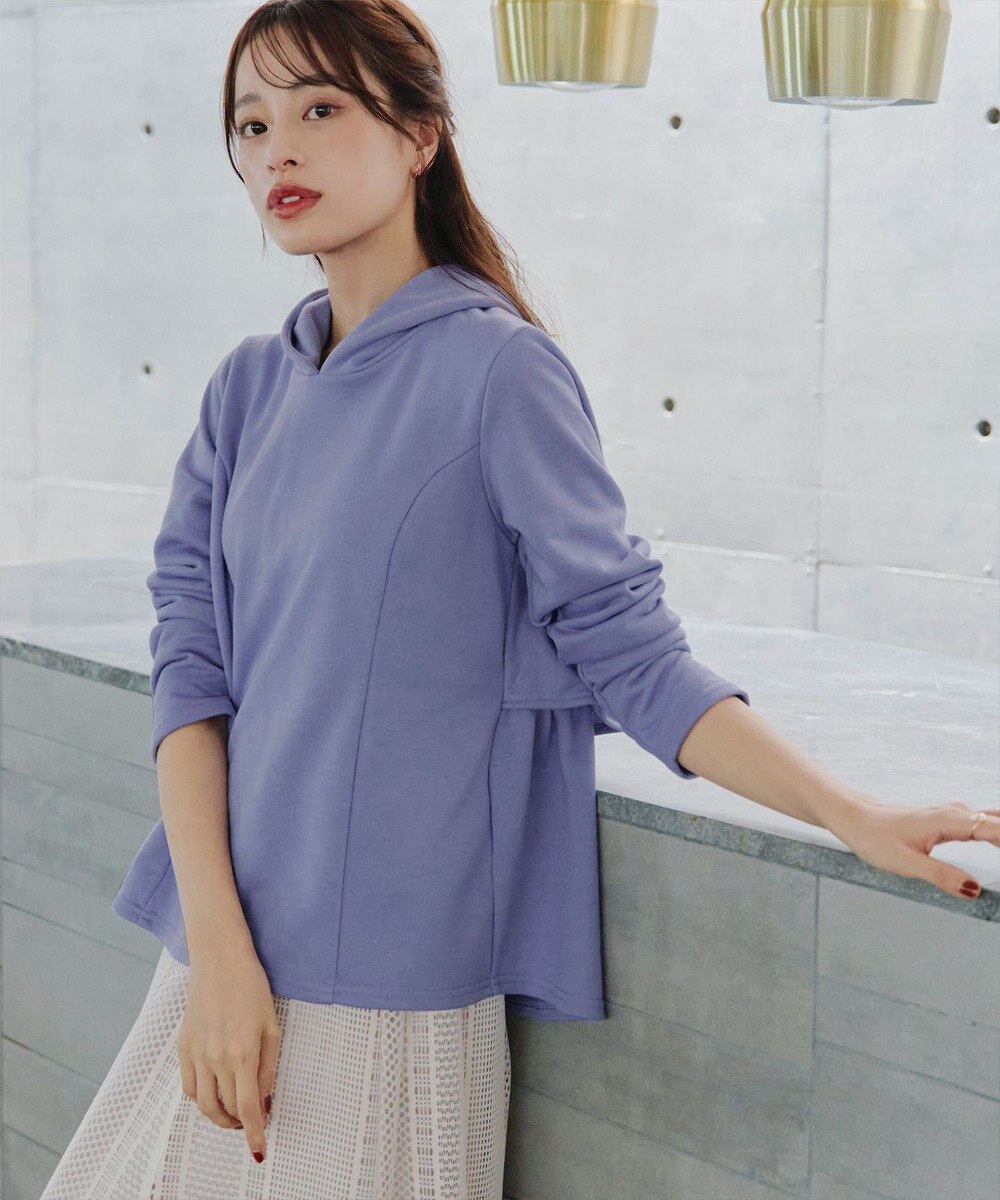 Tiaclasse 【洗える】裏毛バックフレアパーカー 