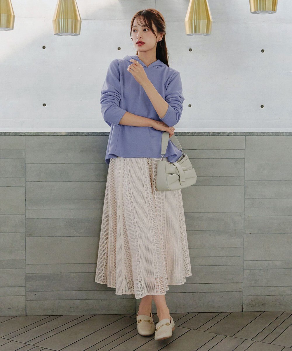 Tiaclasse 【洗える】裏毛バックフレアパーカー 