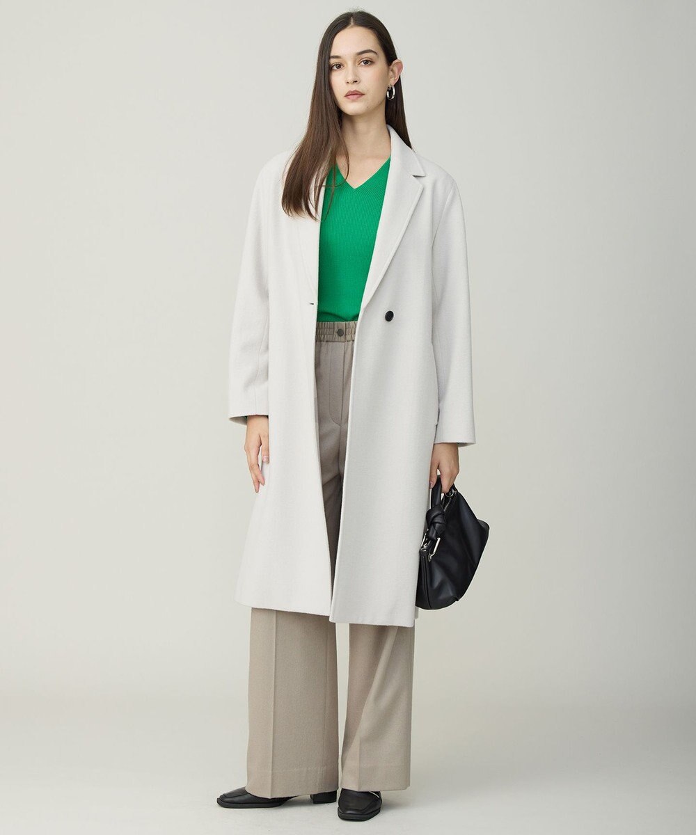 ICB L ウールカシミヤメルトン チェスターコート 