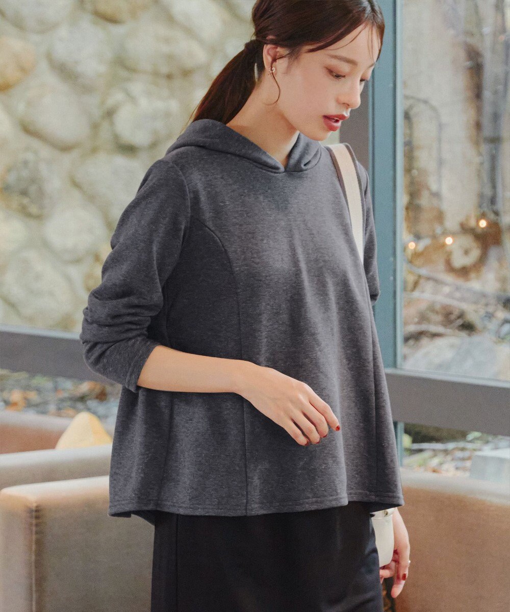 Tiaclasse 【洗える】裏毛バックフレアパーカー 