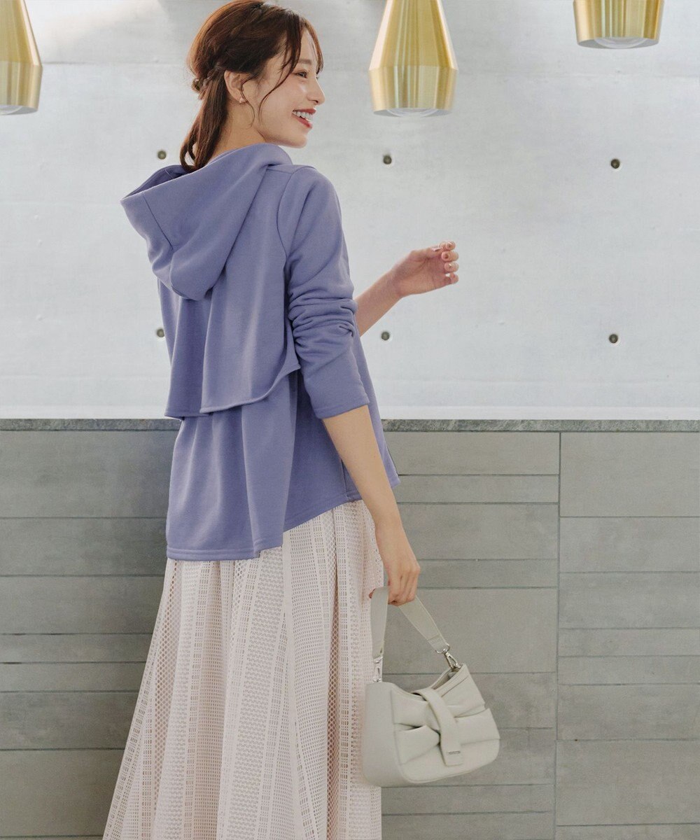 Tiaclasse 【洗える】裏毛バックフレアパーカー 