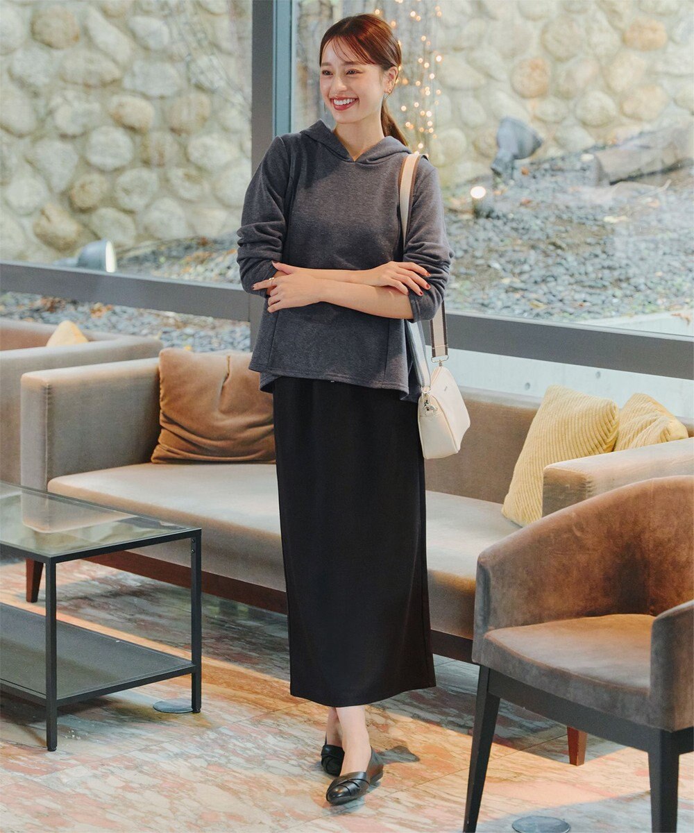 Tiaclasse 【洗える】裏毛バックフレアパーカー 