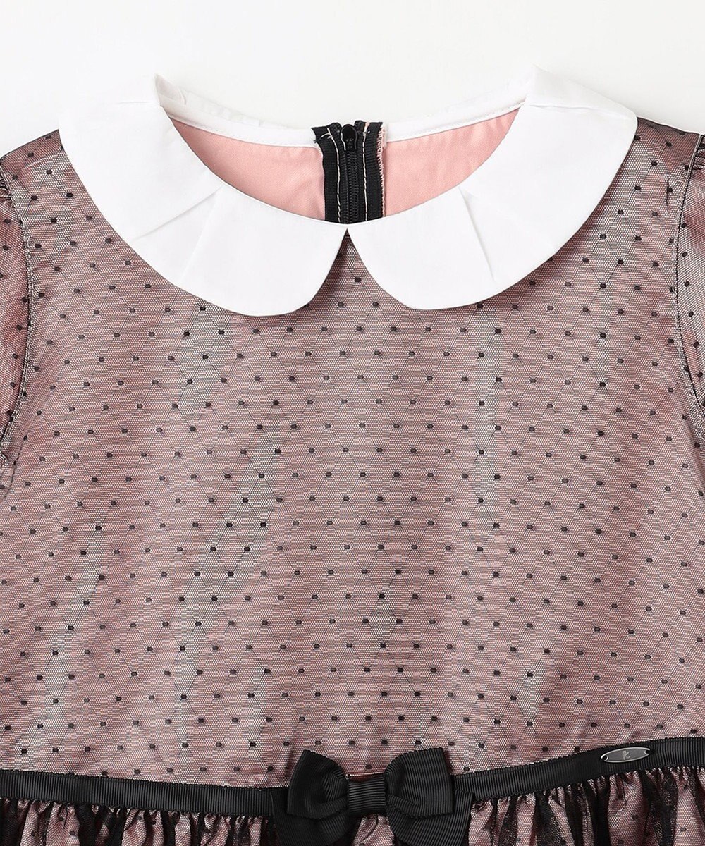 組曲 KIDS 【150-160㎝】チュールドット ドレス 