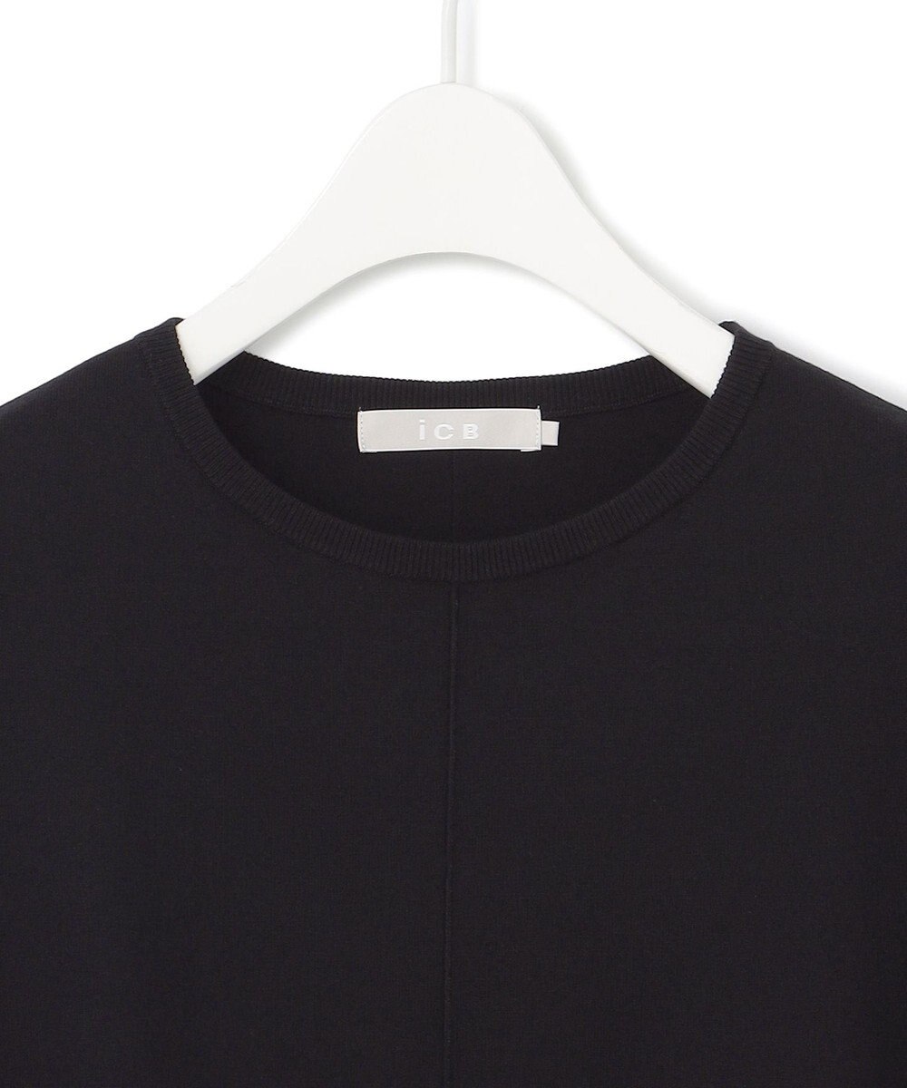 ICB L 【洗える】 ヴィスコースワイド シアーコンビプルオーバー 