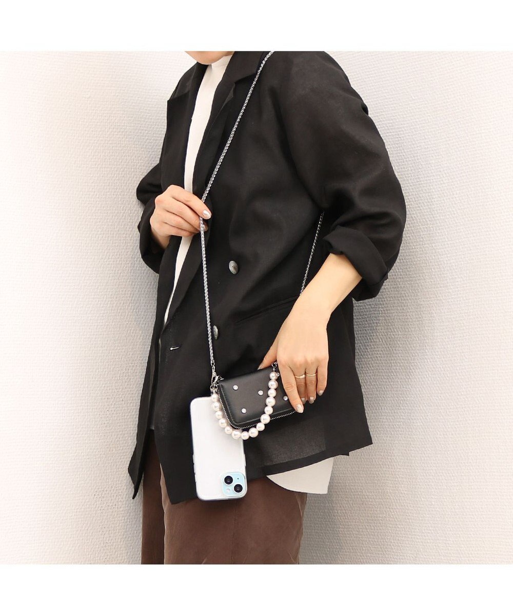 UNBILLION VERYコラボ ペルケ perche / 牛革パールハンドルジャバラウォレット 