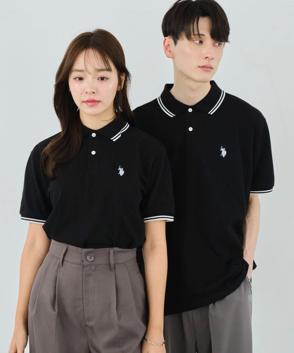 WEGO 【ユニセックス着用ITEM/SMLサイズ展開】別注USPOLOラインポロシャツ 
