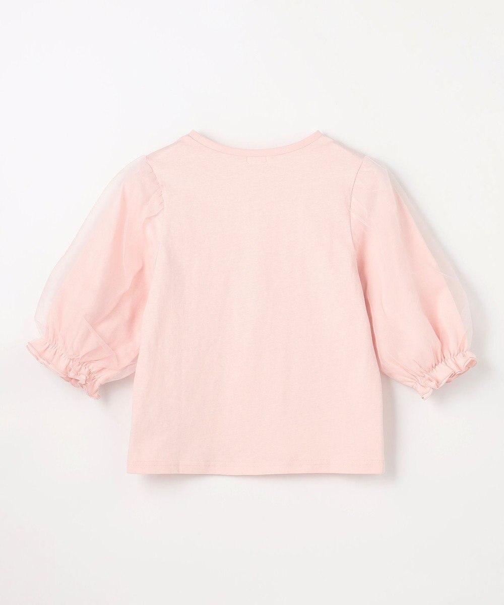 ANY KIDS チュール袖 七分Tシャツ 