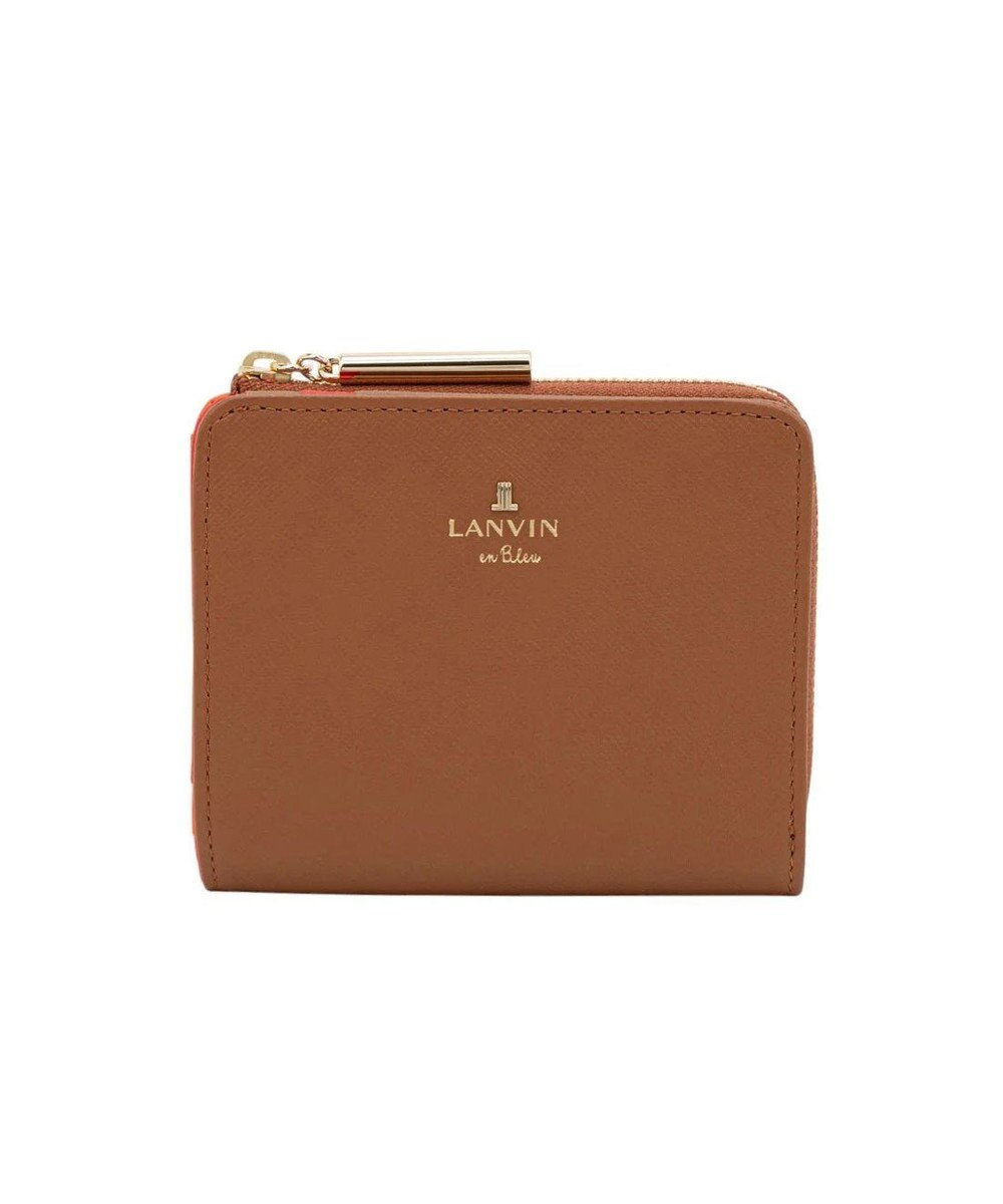 LANVIN en Bleu リュクサンブールカラー 二つ折りLファスナー財布 