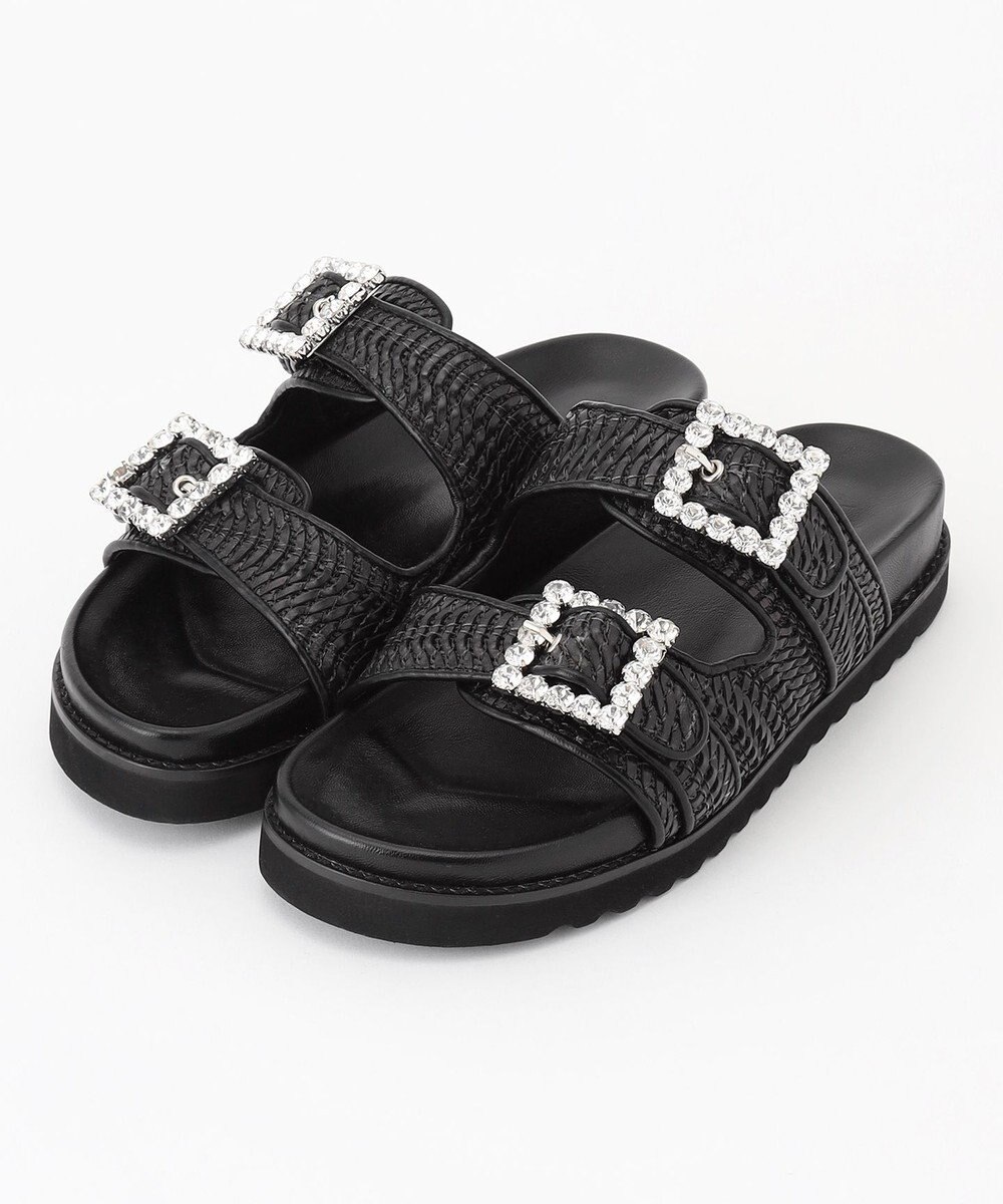 組曲 バックルプラットフォームサンダル 