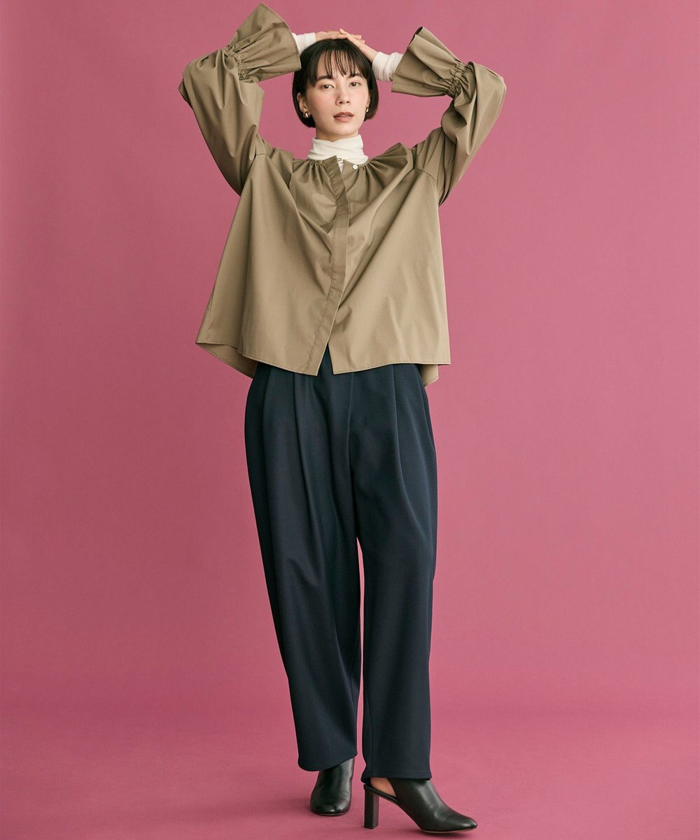 #Newans 【洗濯機可】フルギャザーブラウス 