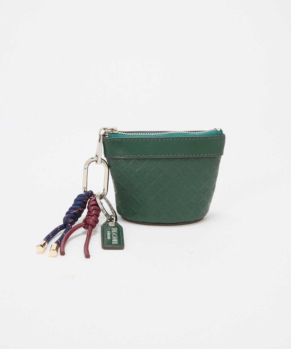 TOPKAPI 【TREASURE TOPKAPI】スムースレザー 幾何柄 マルチケース バッグチャーム 