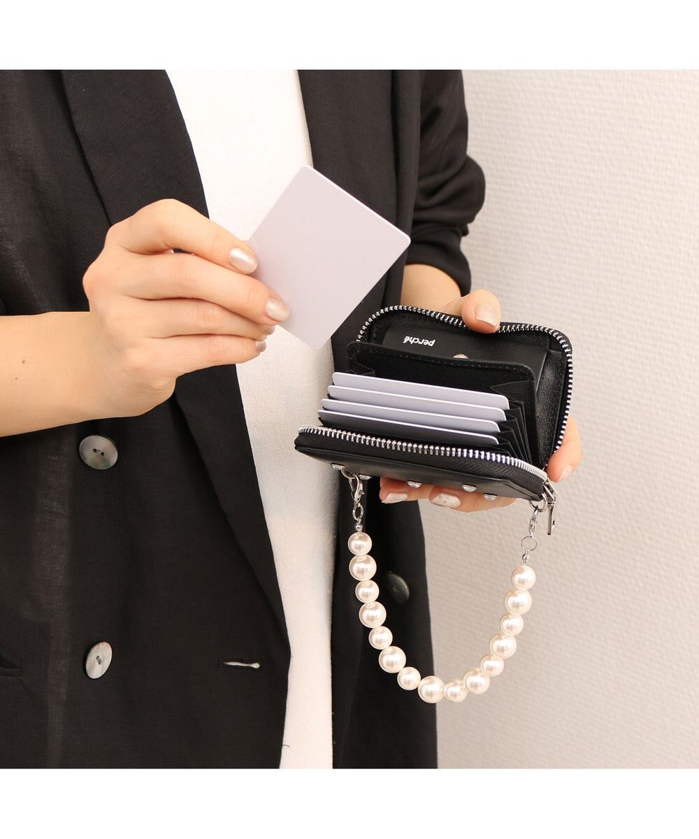 UNBILLION VERYコラボ ペルケ perche / 牛革パールハンドルジャバラウォレット 