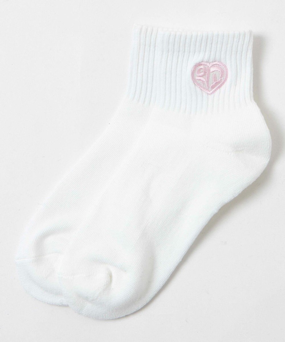 WEGO デザインロゴ刺繍アンクル底パイルソックス 