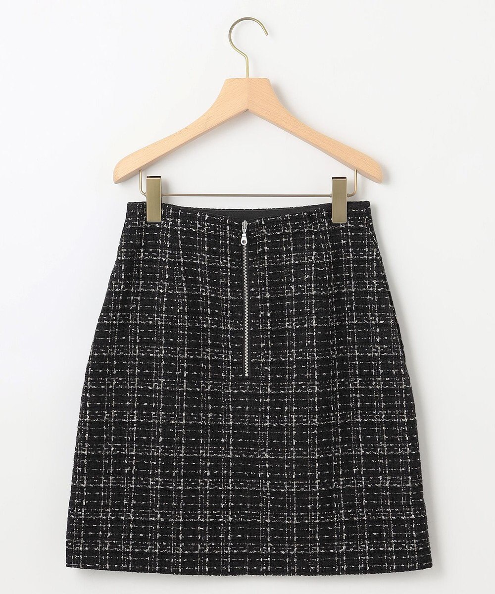 組曲 ラメステッチツイード スカート 