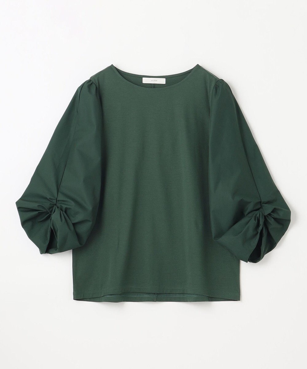 ANY 【洗濯機可】着映える袖ねじりトップス 