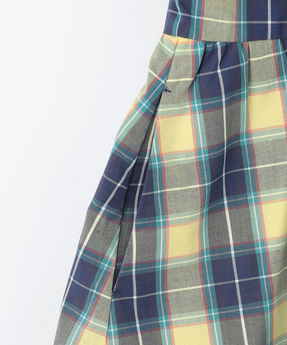 組曲 KIDS 【110-140㎝】チェックフリル ワンピース 