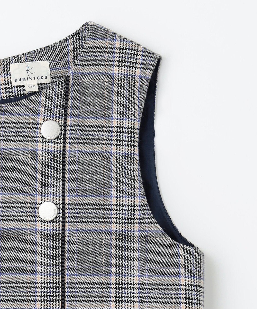 組曲 KIDS 【110-140cm】キチントチェック ジャンパースカート 