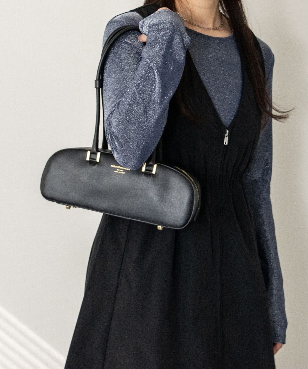 INTER-CHAUSSURES 【CHRISTIAN VILLA】レザーワイドスモールショルダーバッグ 