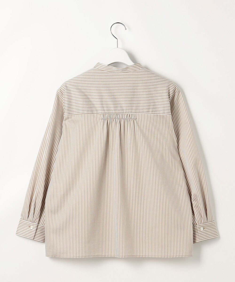 J.PRESS LADIES ストライプジャガード バンドカラー カットソー 