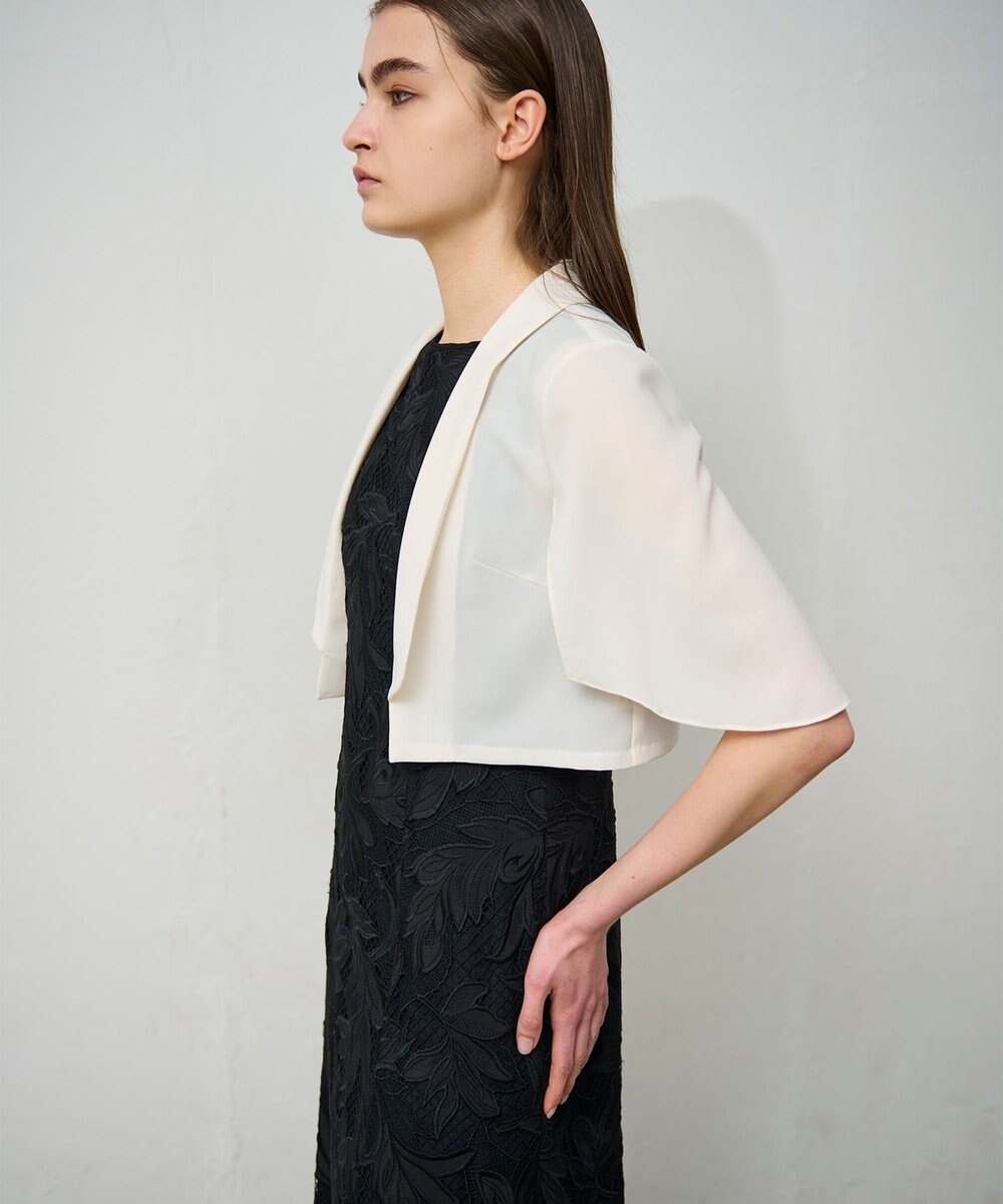 GRACE CONTINENTAL ケープスリーブシアージャケット 