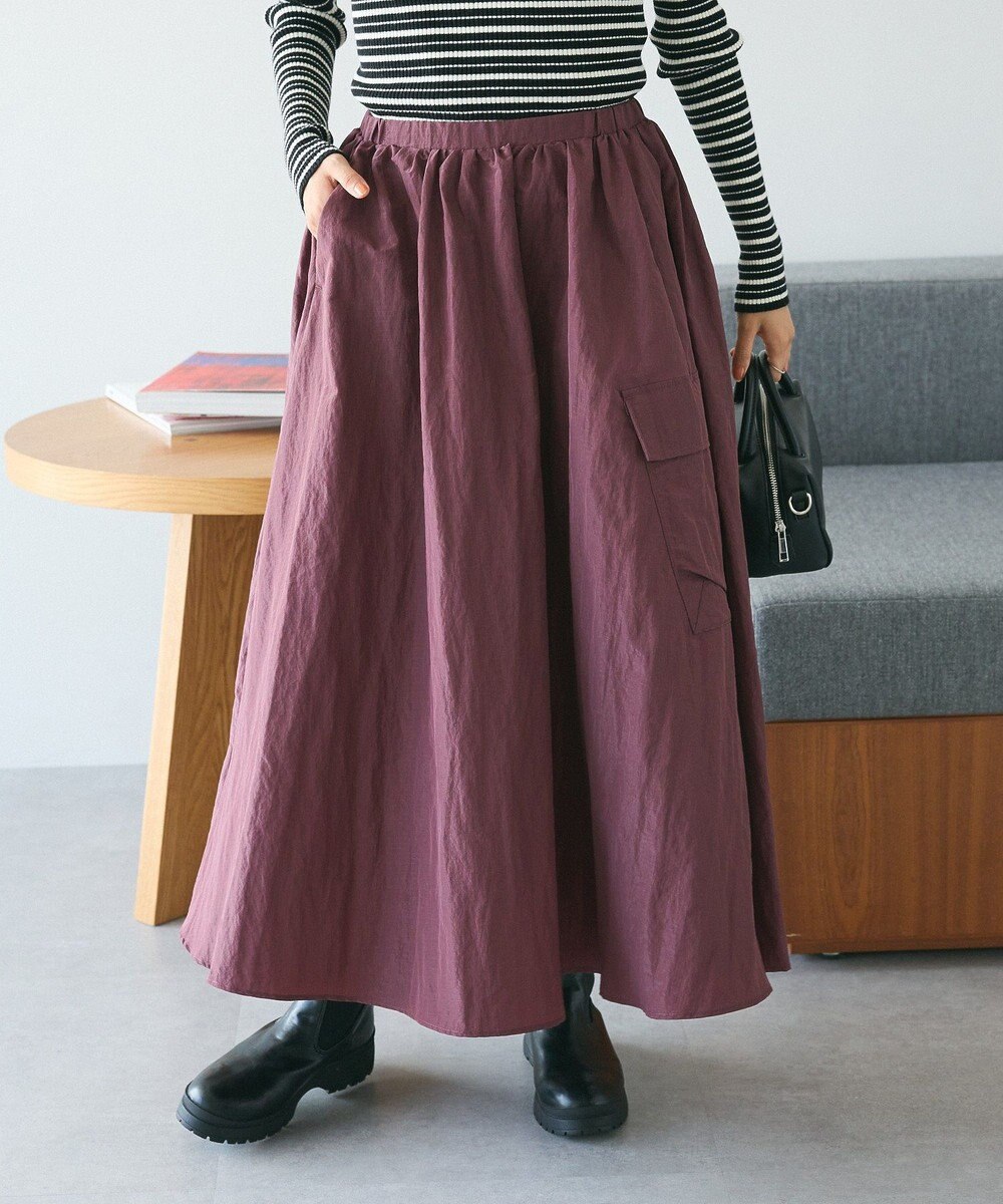 CRAFT STANDARD BOUTIQUE ナイロンワークギャザースカート 