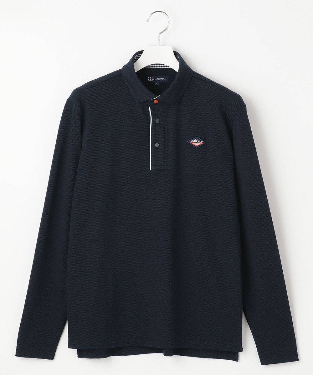 23区GOLF 長く愛せる定番人気！【MEN】【日本製】ハニカムカノコ 長袖ポロシャツ 