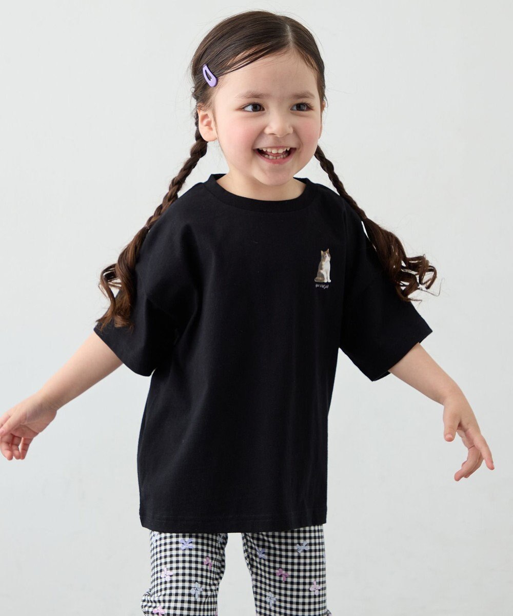 ANY KIDS 【綿100%】バックプリント オーバーサイズTシャツ 