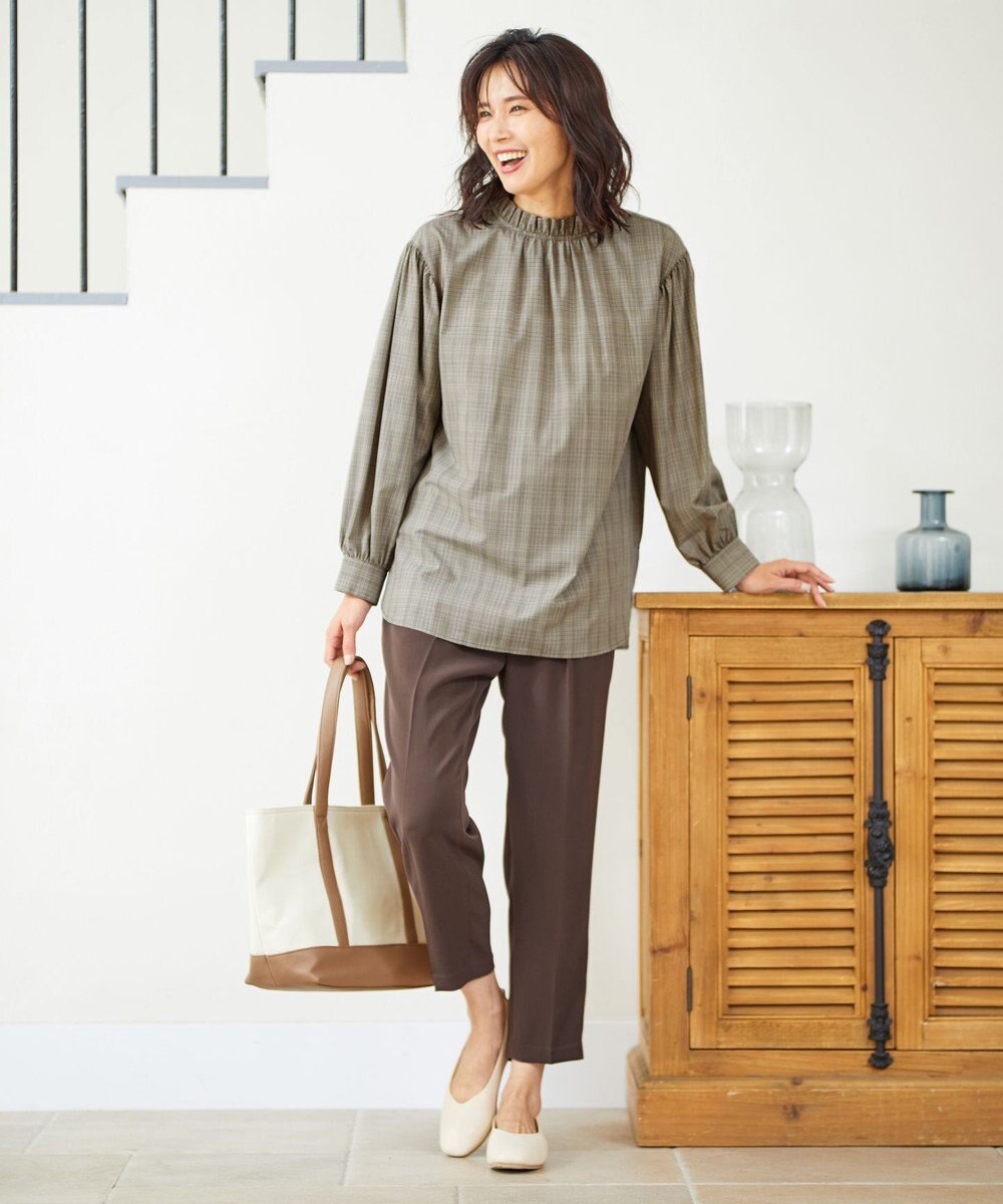 ANY 【ストレッチ/ウエストゴム】イージーケア美脚 パンツ 