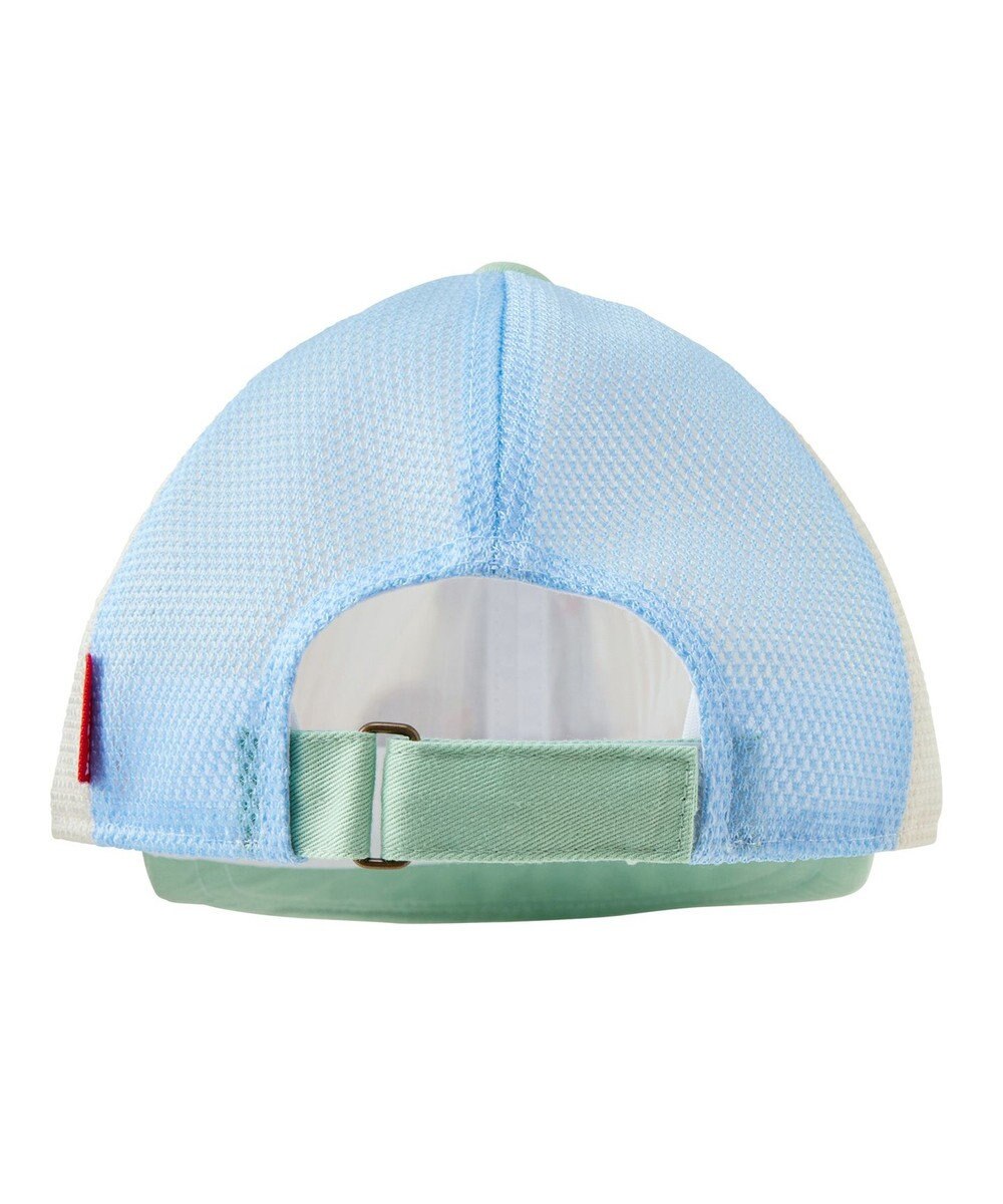 MIKI HOUSE HOT BISCUITS 【44-54cm】 ストライプ ロゴメッシュキャップ 