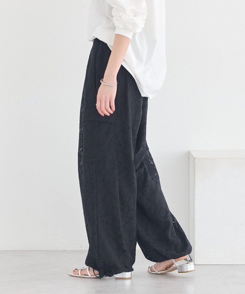 earth music&ecology 総レースカーゴパンツ 