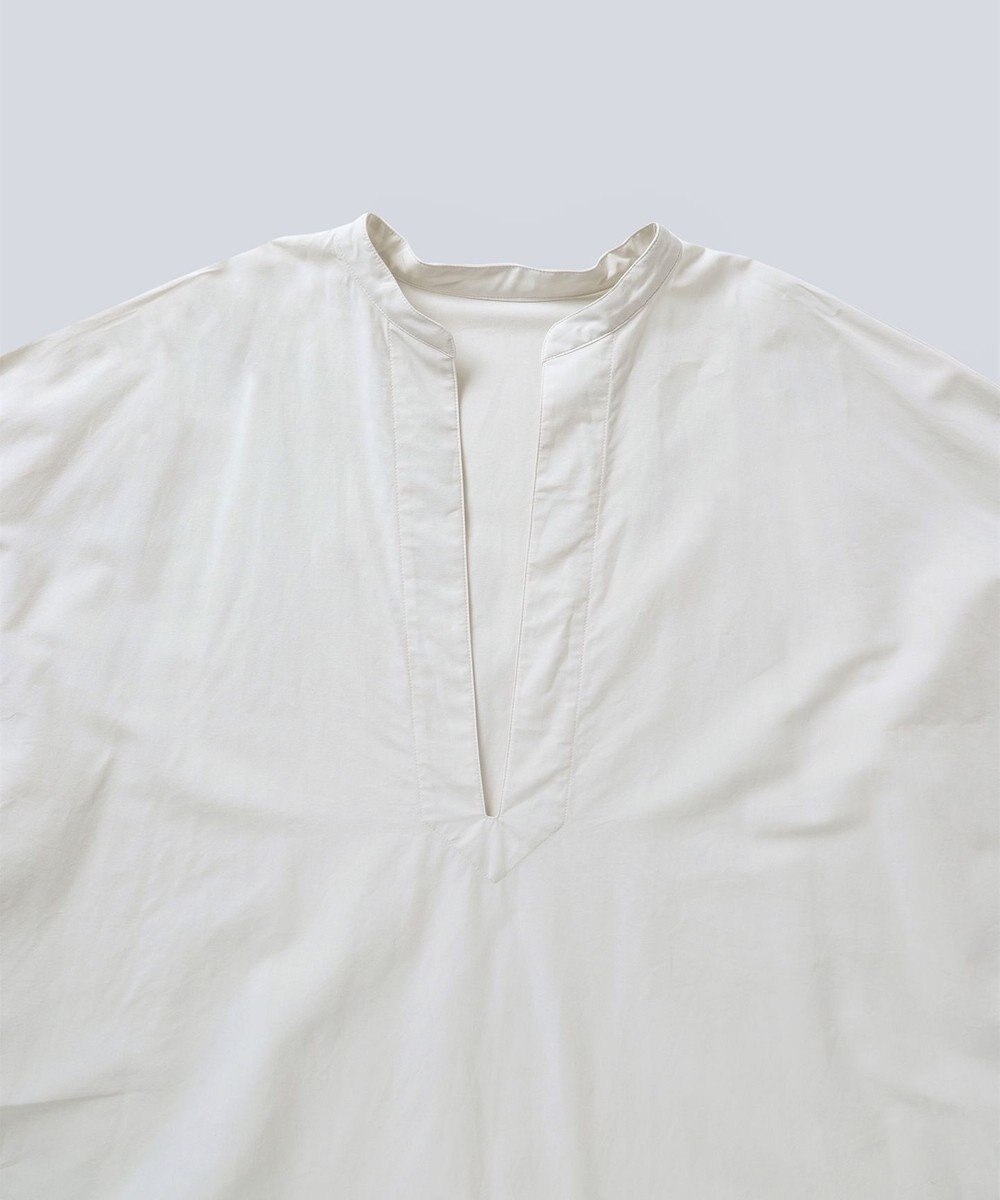 WHITE MAILS COTTON PAPER COMPACT POPLIN KAFTAN ドレス 