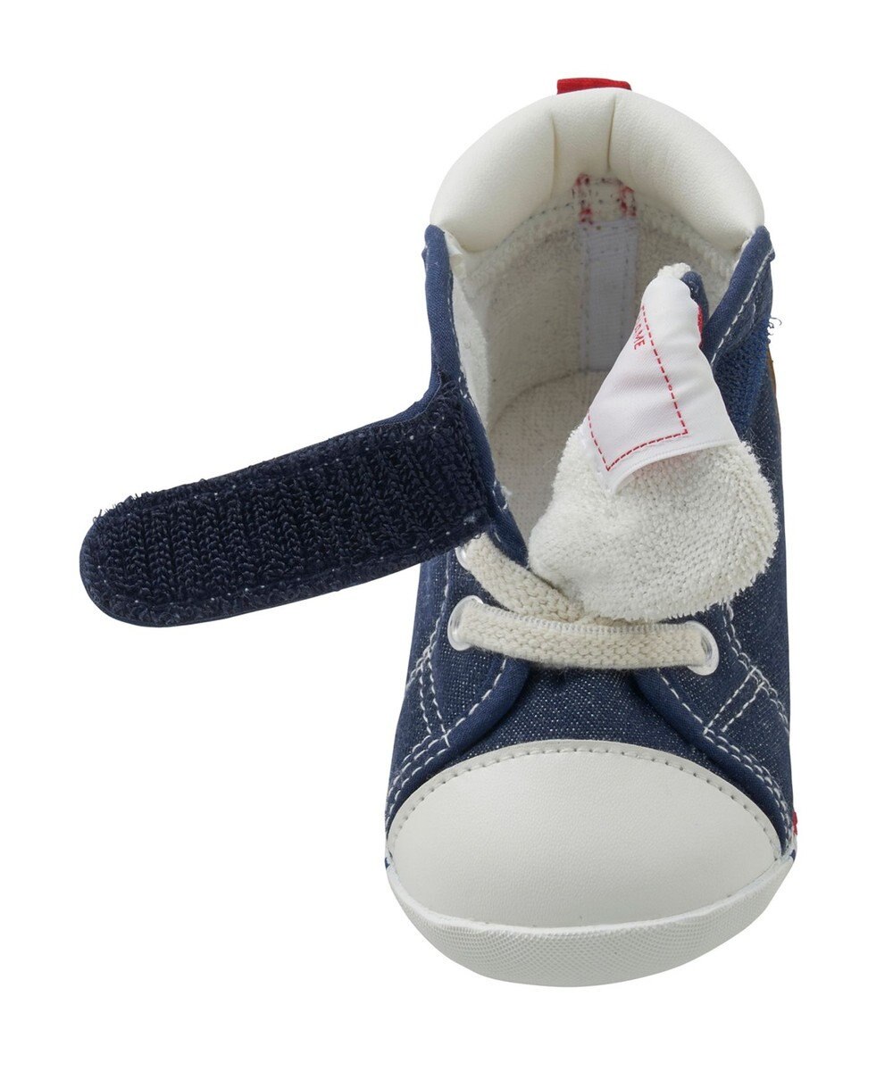 MIKI HOUSE HOT BISCUITS 【11.5-13.5cm】 かかと顔ドン デニム ファーストベビーシューズ 