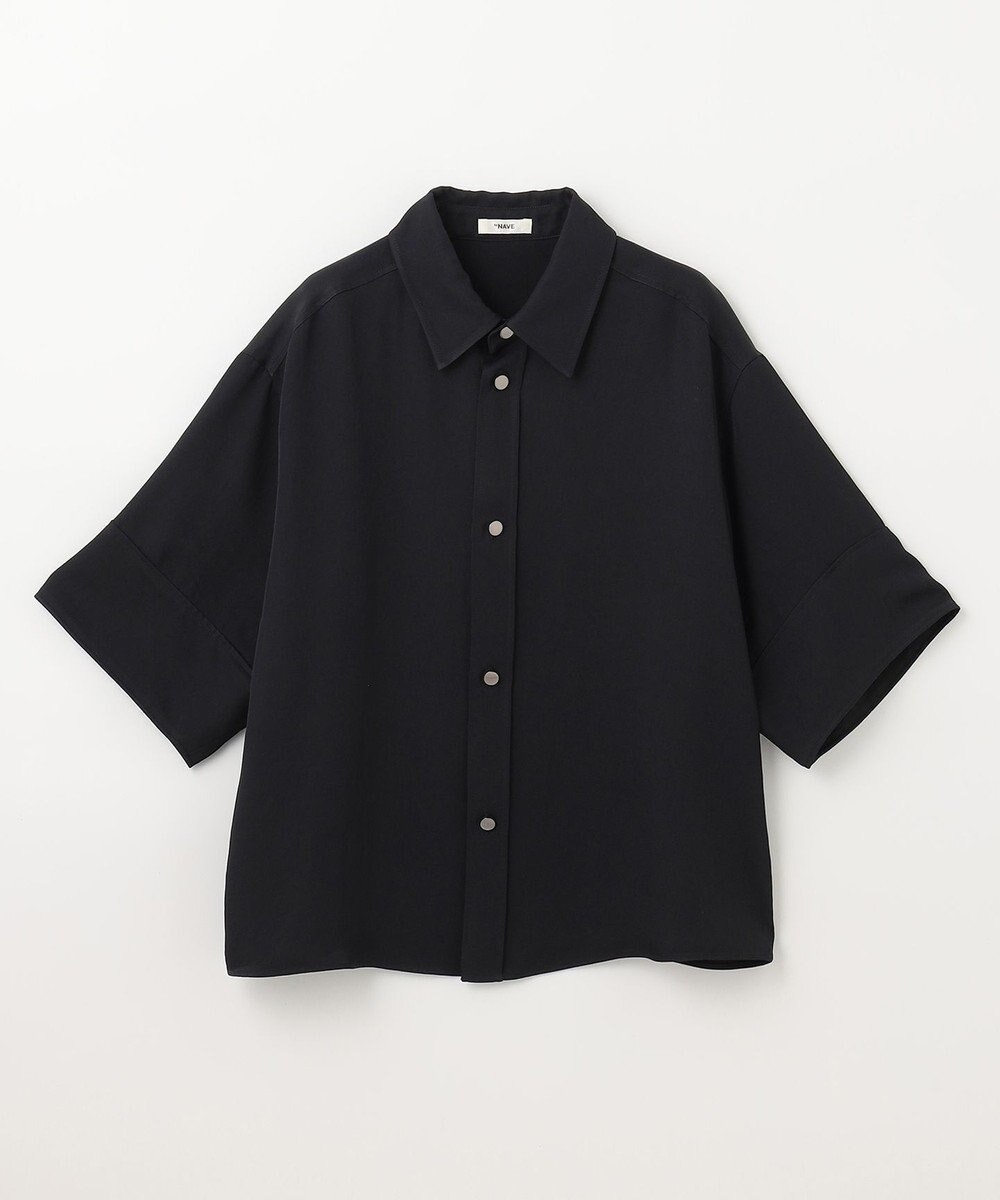NAVE 【ReNAVE　洗える】アセテートギャバシャツ 