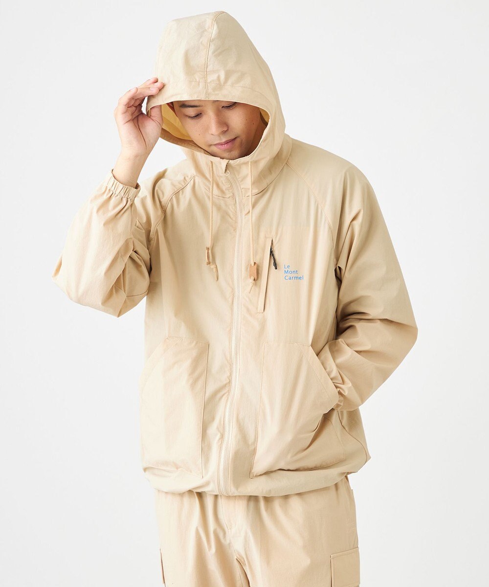 SHARE PARK MENS 【撥水・UVカット・ストレッチ・軽量 】パッカブルマウンテンパーカー（Lサイズ） 